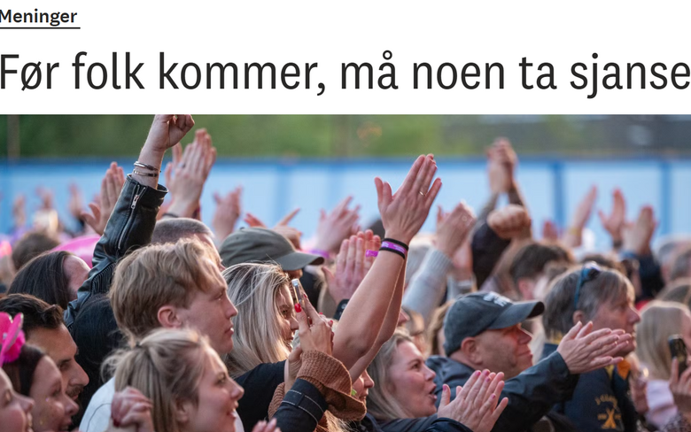 Før folk kommer, må noen ta sjansen