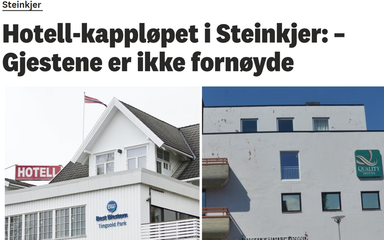 Hotell-kappløpet i Steinkjer: – Gjestene er ikke fornøyde