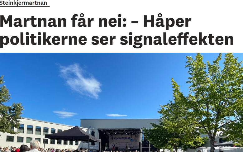 Martnan får nei: – Håper politikerne ser signaleffekten
