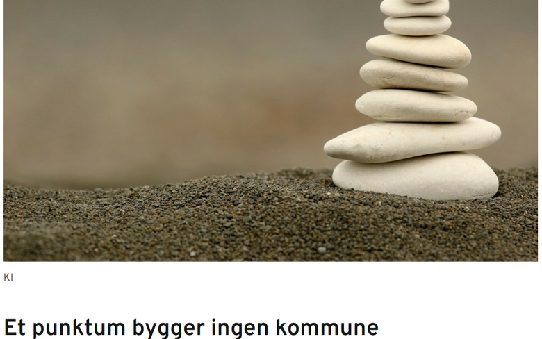 Et punktum bygger ingen kommune