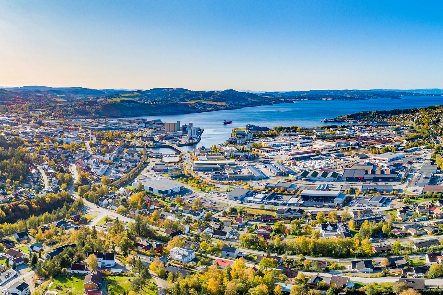 Oversiktsbilde Steinkjer Sentrum